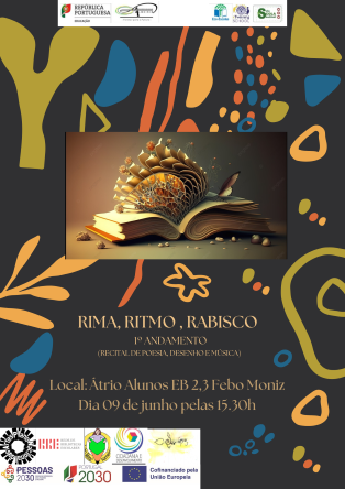 Cartaz Rima ritmo rabisco