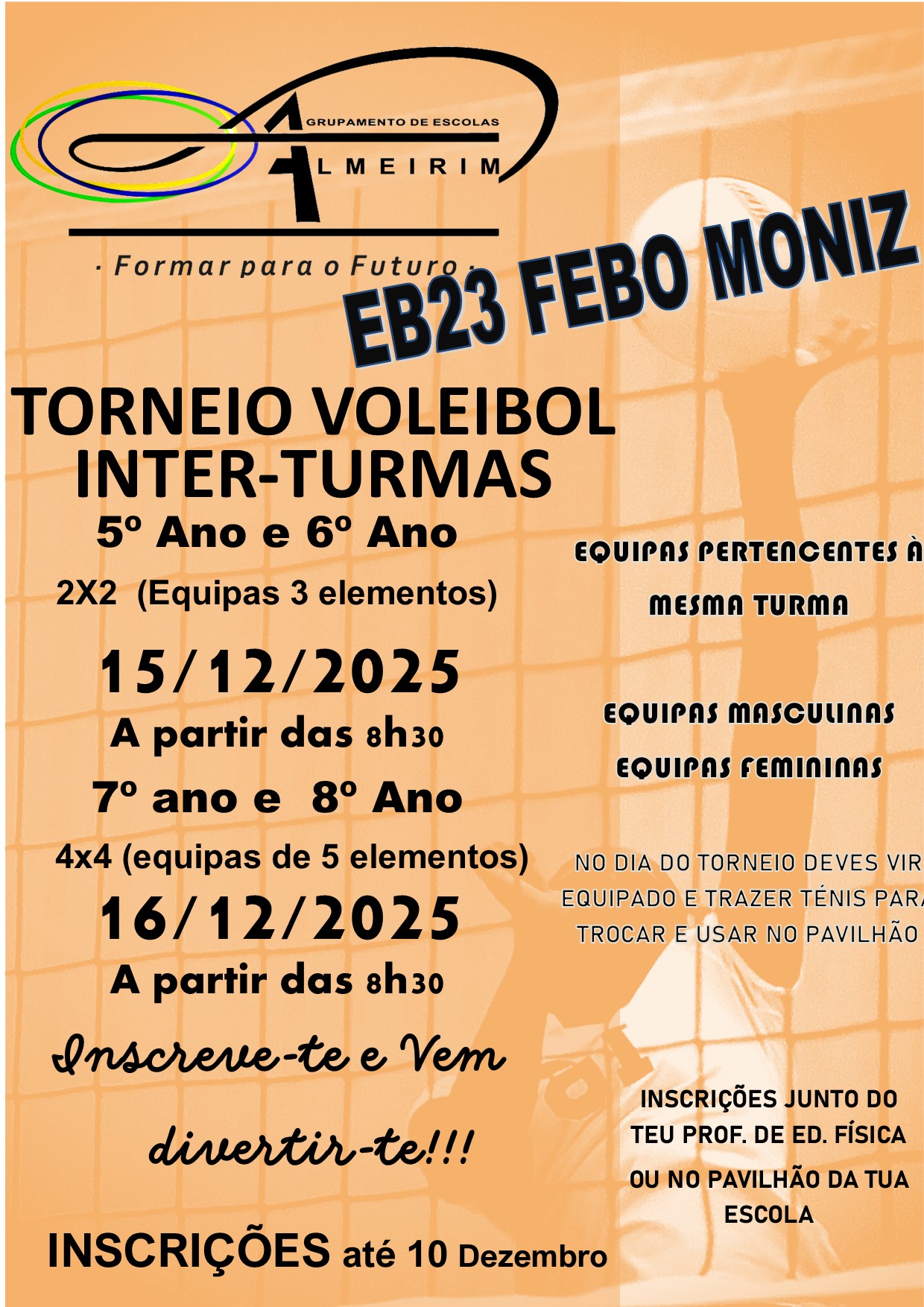 CARTAZ TORNEIO DE VOLEIBOL
