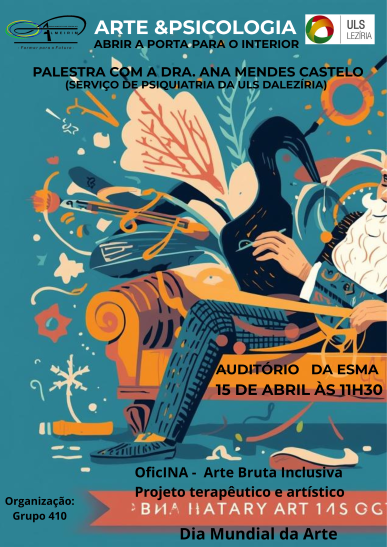 Cartaz palestra Dia Mundial da Arte 
